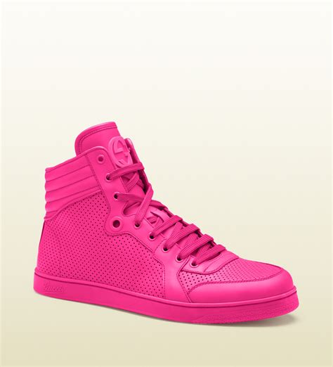 pink sneakers gucci shoes